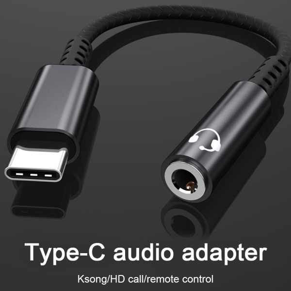 USB C till 3,5 mm honadapter, hörlursuttag typ C