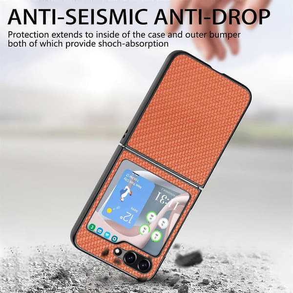 Karbonfiber sammenleggbart telefondeksel til Samsung Galaxy Z Flip5