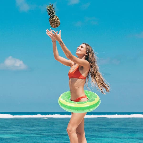 Sommarvattenleksak Uppblåsbar Simring Pool Simtillbehör PVC Förseglad 1-pack A