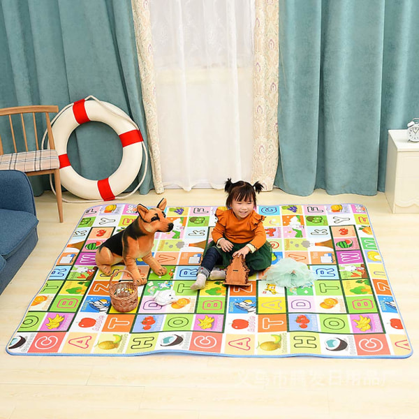Spielmatte, Faltbare Große Anti-Slip Krabbelmatte, Doppelseiten Spielbar Baby Kleinkind Crawl Mat, som Krabbeldecke for Kind 200 x 180 cm