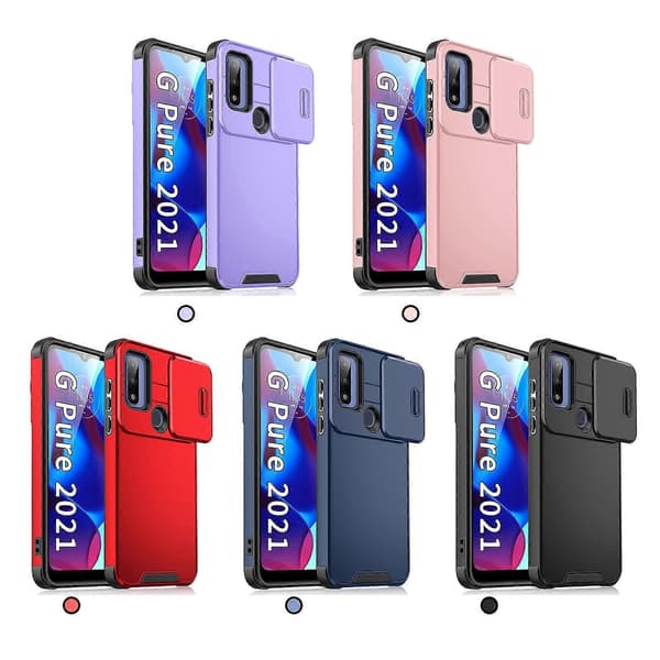 Skydende Camshield TPU + PC Telefoncover Pink til Motorola Edge 2022