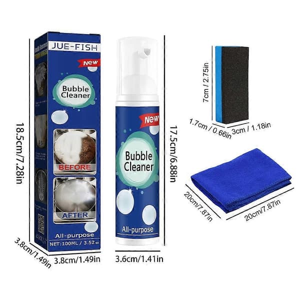 Universal skumspray - 2-pak boblerenser til effektiv rengøring A