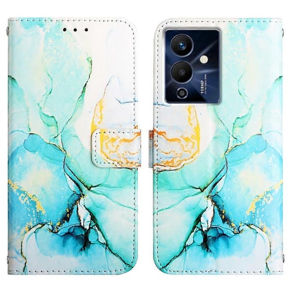 Til Infinix Note 12 Pro 5G PT003 Marmormønster Flip Læder Telefonetui