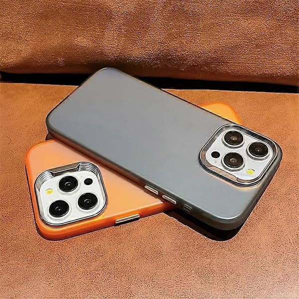 Kompatibel med iPhone 13 Pro Max etui Laser Effekt Gradient PC+TPU Telefoncover Galvaniseret Linseramme A
