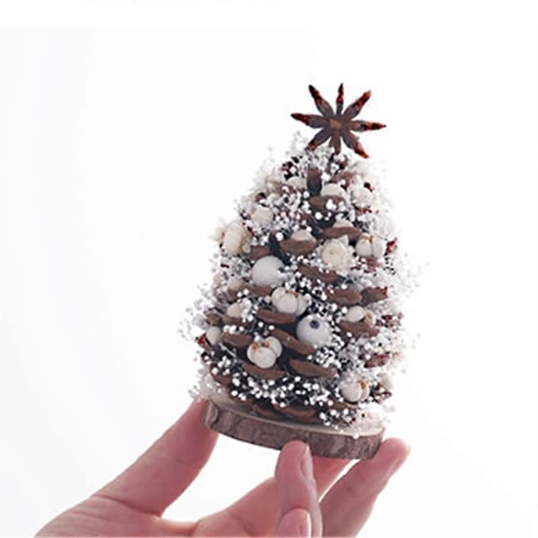 DIY julepynt, dejlig mini-træformet borddekoration, minde for voksne og børn A