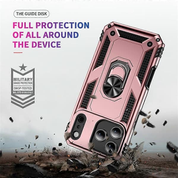 Kompatibel med iPhone 17 Pro Max-deksel PC + TPU-telefondeksel med støtte A