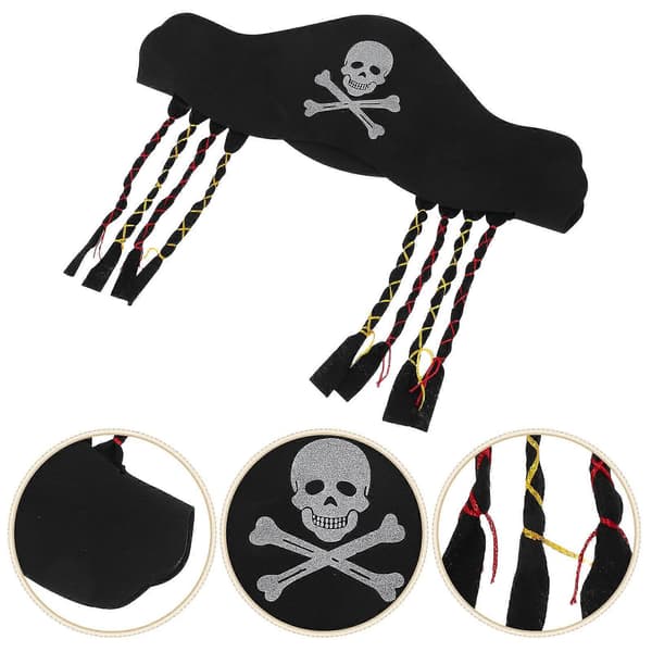 Halloween Pirat Flettet Hat til Temafester og Kostumer 2 Stk. A