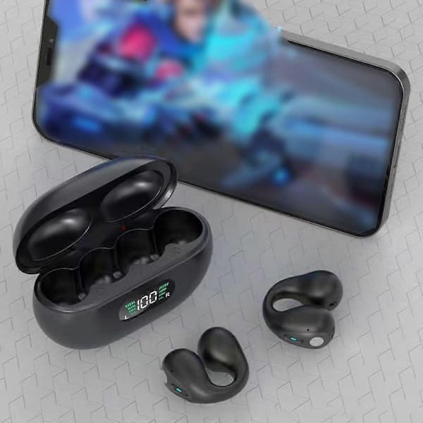 Øreklips Knogleledning Trådløse Bluetooth 5.3 Høretelefoner Sportshovedtelefoner