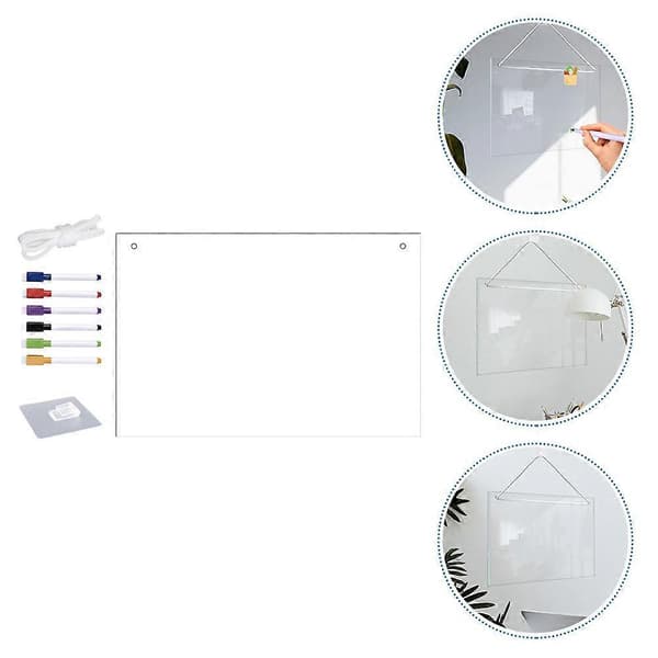 Klara Whiteboard Akrylmarkörtavlor för Väggupphängning 2-pack A