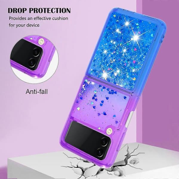 Til Samsung Galaxy Z Flip4 5G TPU-deksel Gradient Quicksand Telefonbakdeksel
