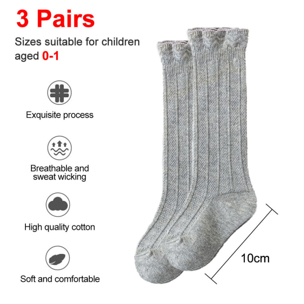 Spring and summer baby medium tube socks female baby socks