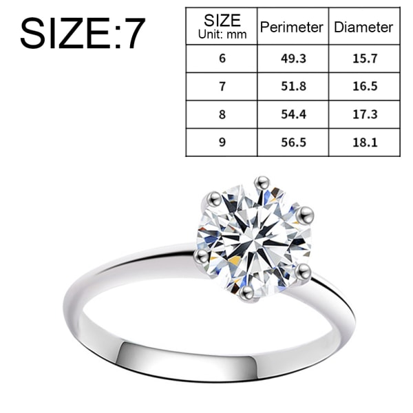 Moissanite Wedding Ring , Classic Engagement Ring for Women,