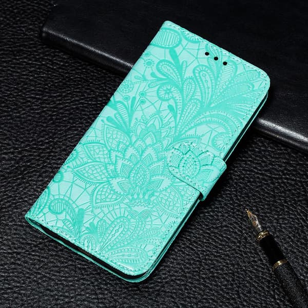 Til Xiaomi Redmi Note 10 Pro Blonder Blomst Skinnveske Grønn