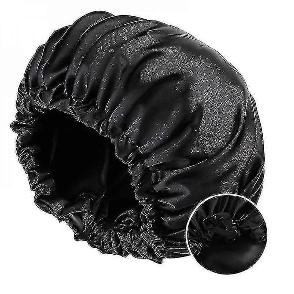 Dybdevirkende varmekappe, mikrobølgeovnsegnet varmekappe til dampning af hårstyling og behandling, dampkappe, dampende hårplejeterapi, sort+sort [CD JQB A