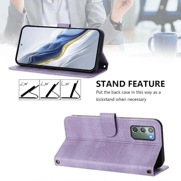 Line Splicing Buckle Retro læder telefoncover (til Samsung Galaxy Note20)