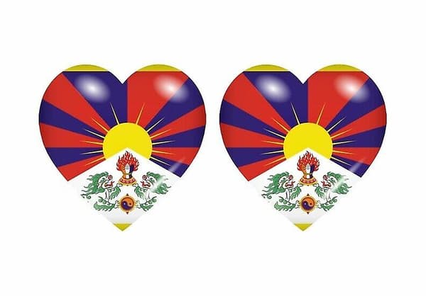 2x Tarra tarra lippu Tiibetin sydän A