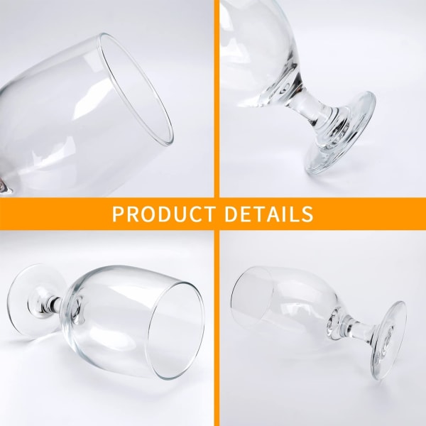 2 gennemsigtige glas vinglas, husholdnings vinglas,