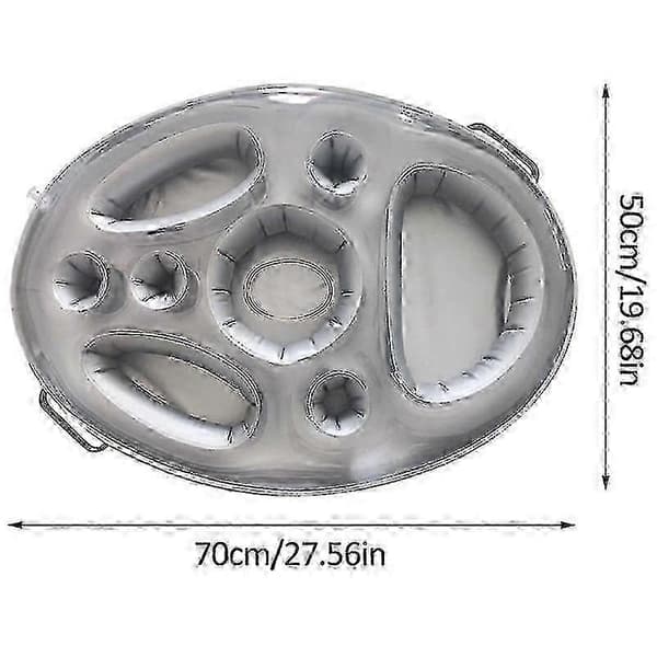 25-26 PVC oppblåsbart basseng spisebrett oppblåsbar perforert drikkeholder (PrettyJ) A
