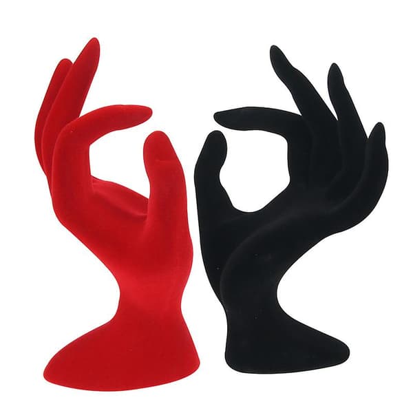 Polyresin håndform smykkeutstilling armbånd ringholder elegant A
