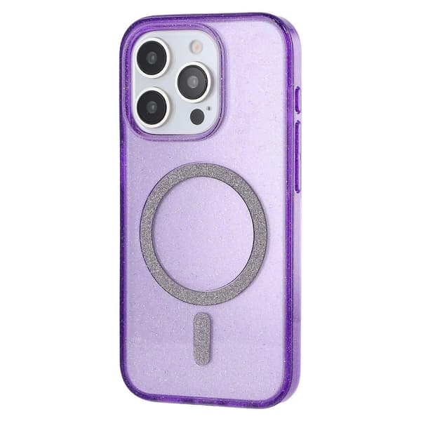 Fodral för iPhone 14 Pro kompatibelt med MagSafe 2,0 mm PC + TPU Glitter Mobilskal