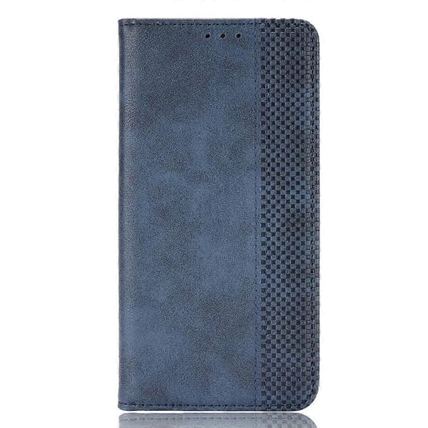 Kompatibel med Optus X Value 5G / ZTE Nubia P7 Pro 5G Läderfodral Plånboksställ Retro Textur Telefonfodral Blå