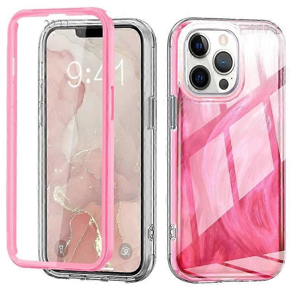 Kompatibel med iPhone 13 Pro Max 6,7 tommer cover Gradient fjer mønster kamerabeskyttelse telefoncover A