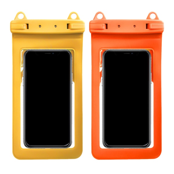 2 STK vanntett mobiltelefonveske med snor, egnet for