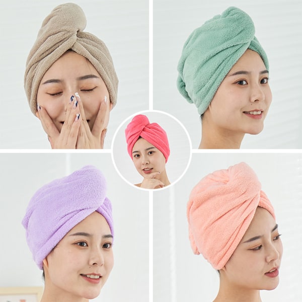 Hår Tørring Håndklæde 1PC Absorberende Badehår Wrap Super Blød