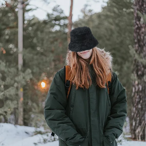 Unisex-vauvan ja taaperon talvihattu, painettu ämpärihattu lämmin talvi