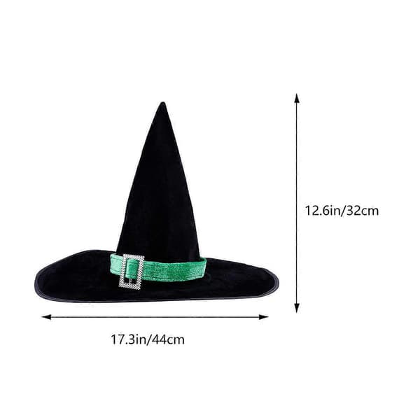 Maskerade heksehatt til fest Halloween kostymehatt 1 stk A