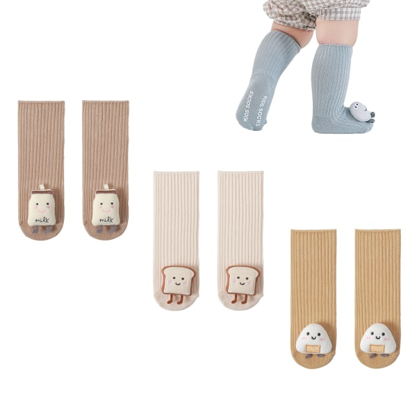 3D Baby Vinter Slipper Socks Cute Animal Fuzzy Home Slipper Sok