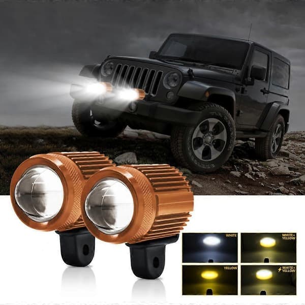 Universell motorsykkel LED frontlys projektorlinse hjelpespotlight vanntett