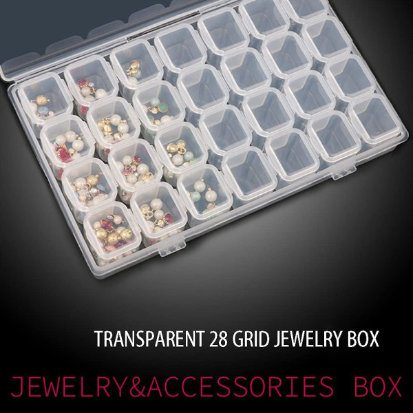 Rhinestone Organizer Box, 3D Akryl Nail Charms Opbevaringsboks