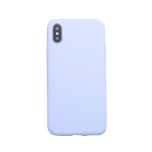 Ensfarget silikon deksel til iPhone XS Max/XS/X/7/8/7P/8P A