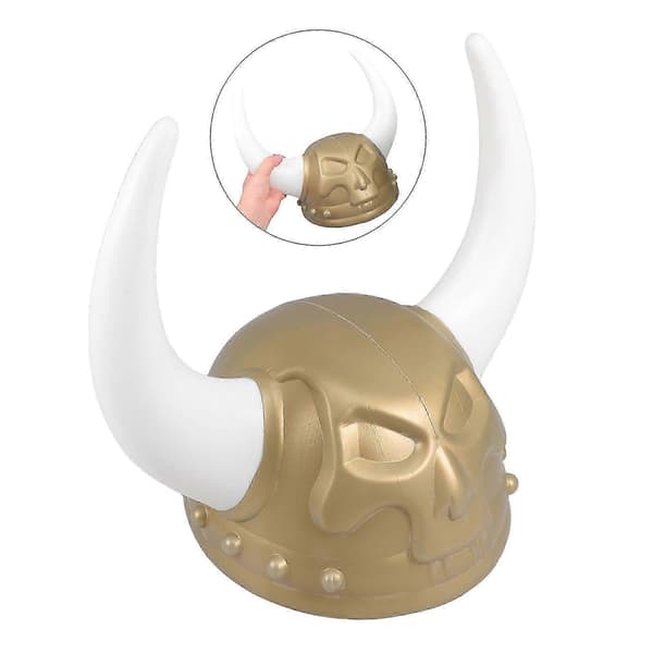 Halloween kostume tilbehør Voksen Viking Horned Plastic Hat A