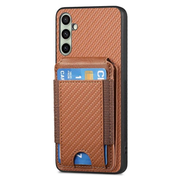 Vertikalt vikbart plånboksfodral i kolfiber för Samsung Galaxy A36