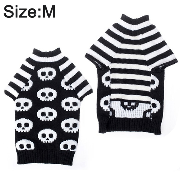 Winter Warm Dog Sweater Skull Halloween Pet Sweater Pet Apparel