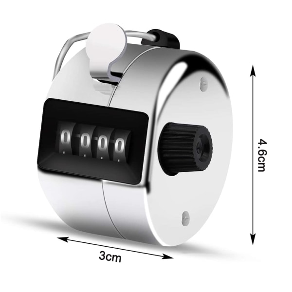 Metal håndtæller 4-cifret tæller mekanisk håndflade