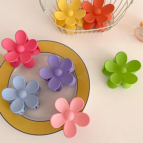 Blomsterformede hårklør Elegante hårspenner Hodeplagg for jenter og kvinner A