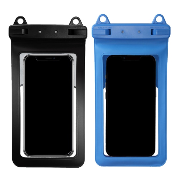 2 STK vanntett mobiltelefonveske med snor, egnet for
