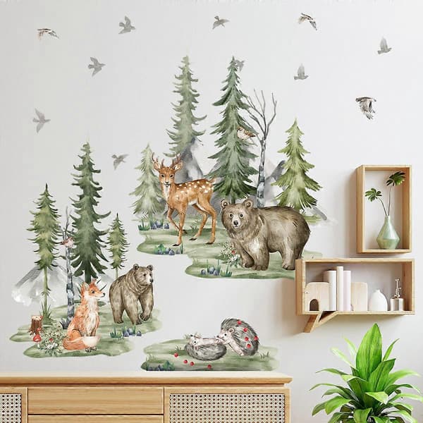 Väggdekal Bambi väggdekal skogsdjur väggdekal babyrum vardagsrum barnrum sovrum Bambi Bambi A