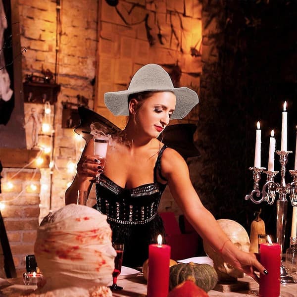 Halloween Häxhatt Tyg Häxmössa för Dekoration 1st Halloween Tillbehör A