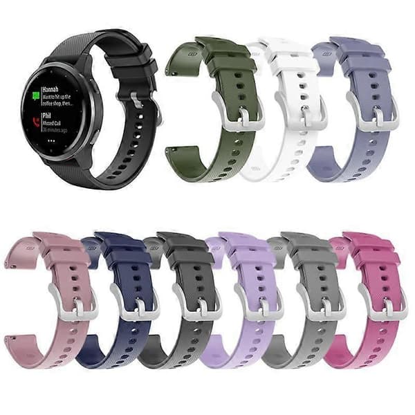18mm kellon ranneke Garmin Venu Vivoactive 3s silikonisolki ranneke