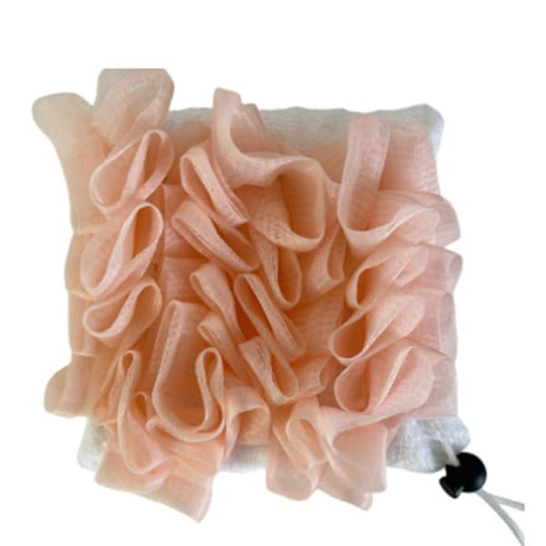Superbløde eksfolierende loofah-brusebolde, ophængelig skrubbehåndklæde, badebold til vask af hele kroppen A