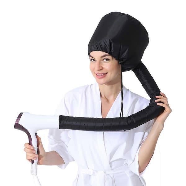 Hårtørkerhette, Hårtørkerhette, Hårtørkerhette for styling, tørking, krølling, dyp kondisjonering, Hårtørkerhette med elastisk bånd for å feste til hårtørker A