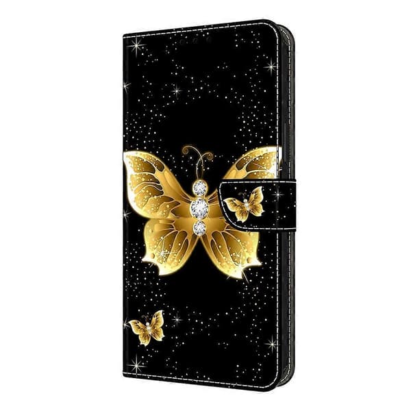 För Xiaomi Redmi Note 14 5G Läderfodral Mönstertryck Plånboksställ Flip Telefonfodral