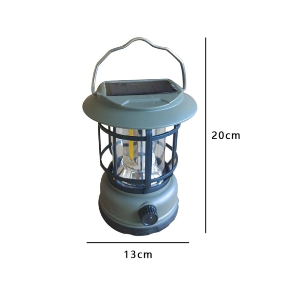 Solar LED Camping Lantern, Bright Portable Survival