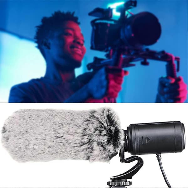 Fotografi Interview MIC Mikrofon Krystalklar Lydkvalitet til Spejlløst Kamera DV Camcorder A