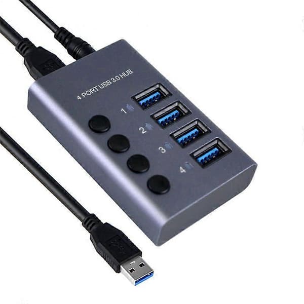 Høyhastighets 4/10-ports USB3.0 HUB-adapterutvider Multi-port USB-splitter Flere