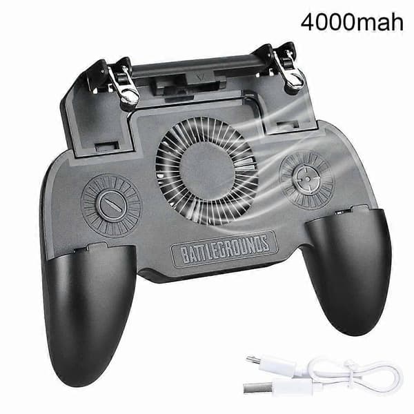 Mobiltelefon Spilcontroller Joystick Køleventilator Gamepad til PUBG-spil 4000mAh A